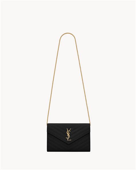 ysl uptown leather wallet on chain|classic cassandre chain wallet.